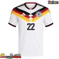 Camisa de Futebol Alemanha David Raum #22 Equipamento Principal Mundo 2026 Manga Curta